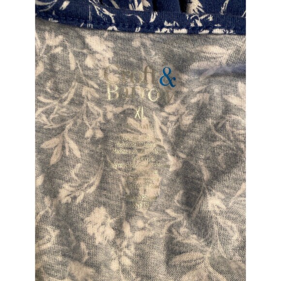 Croft & Barrow Night Gown Pajamas Sz XL Blue  Floral 60% Cotton SOFT + Stretch - Picture 8 of 11